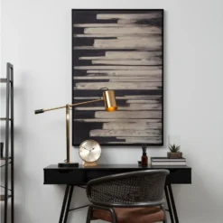 Astratto Canvas Wall Art Oil Painting - Black & Natural - 82.6x122.6cm -Furniture Series 14821017 1785058393190545