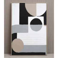 Astratto Abstract Geometric Wall Art - Monochrome - 83x123cm -Furniture Series 14821029 3235057939687688
