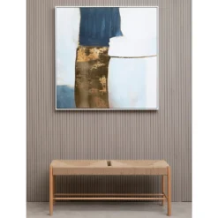 Astratto Wall Art - Blue & Gold - 103x103cm -Furniture Series 14821052 1745058394053492