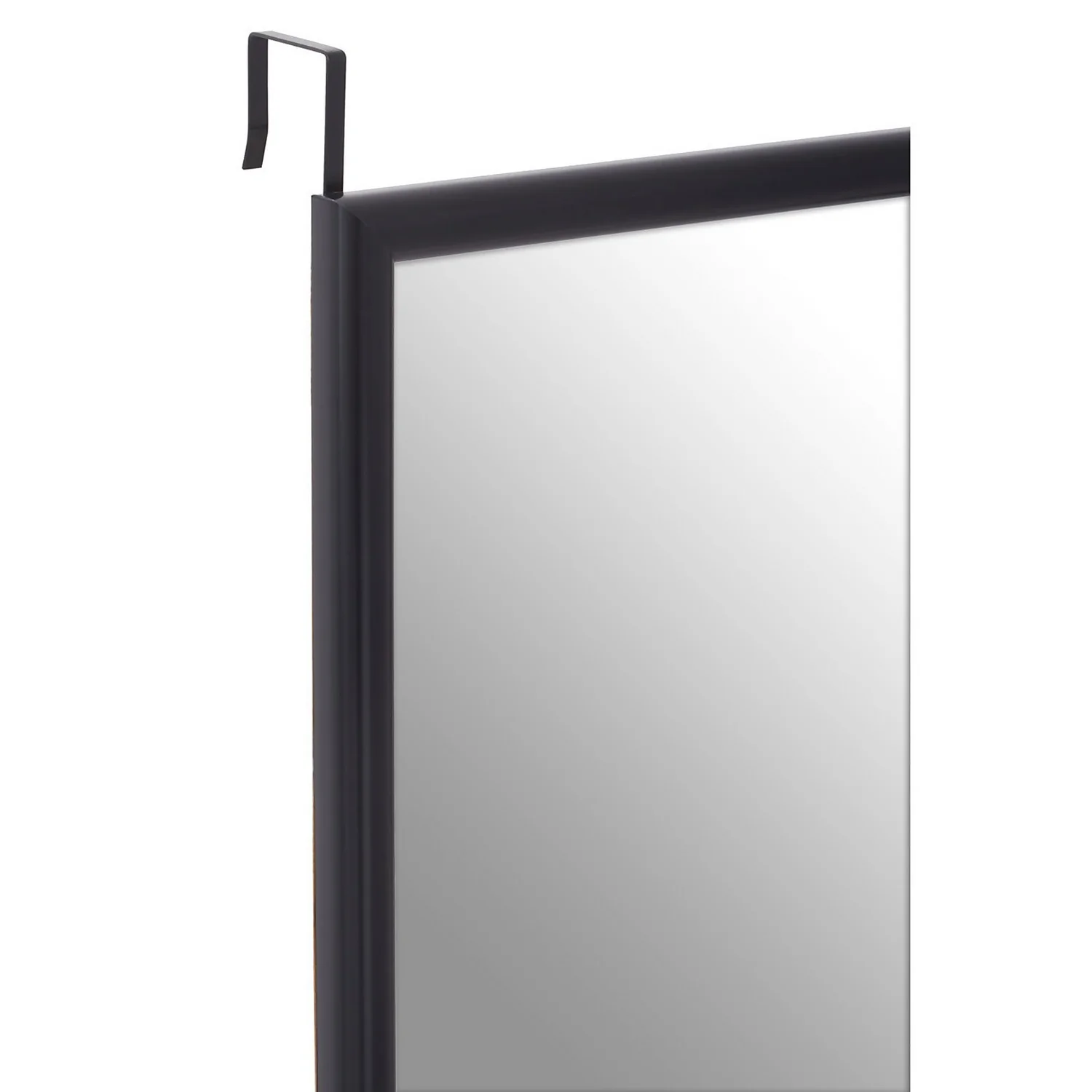 Over Door Hanging Mirror - Black - 33.5x124cm 3 Over Door Hanging Mirror - Black - 33.5x124cm - Image 3