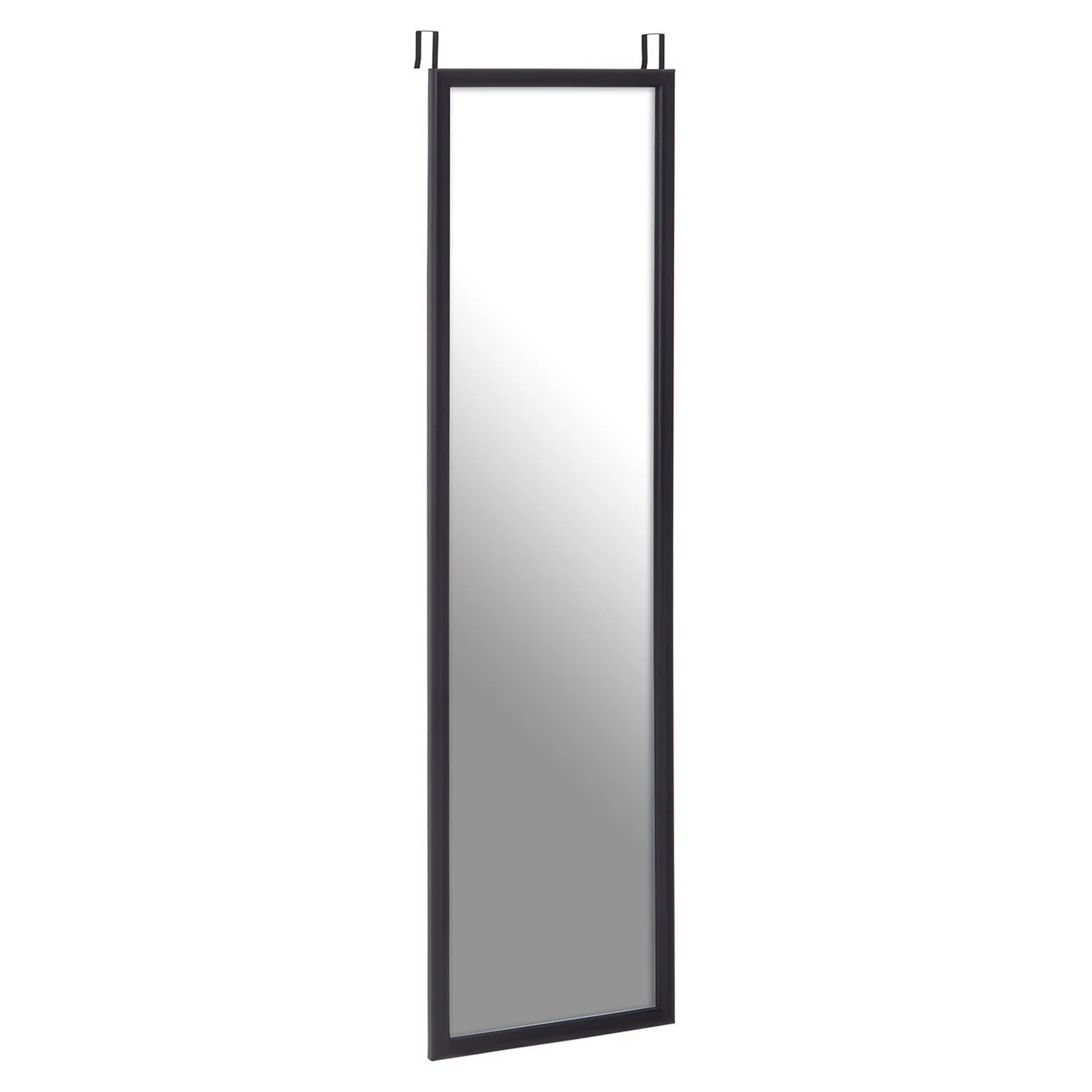 Over Door Hanging Mirror - Black - 33.5x124cm 2 Over Door Hanging Mirror - Black - 33.5x124cm - Image 2