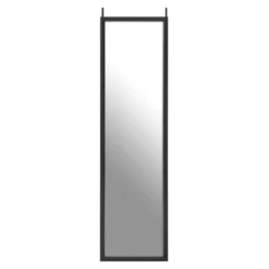 Over Door Hanging Mirror - Black - 33.5x124cm